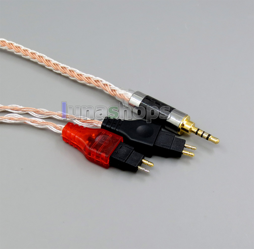 16 Cores OCC Silver Plated Mixed Headphone Cable For Sennheiser HD25-1 SP HD650 HD600 HD580 HD525