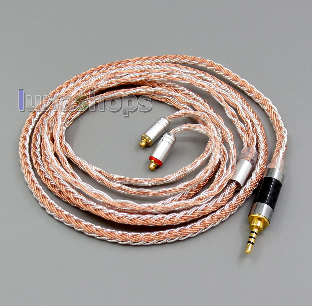 2.5mm 4pole TRRS Balanced 16 Core OCC Silver Mixed Headphone Cable For Shure SE215 SE315 SE425 SE535 SE846