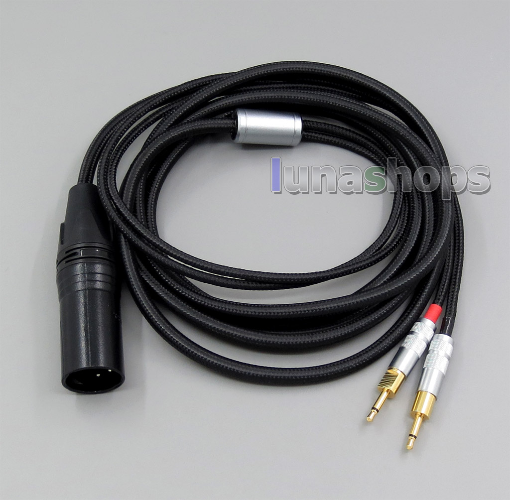 XLR 4pin Balanced Weave Cloth OD 5mm OCC Pure Silver Plated Headphone Cable For Sennheiser HD700