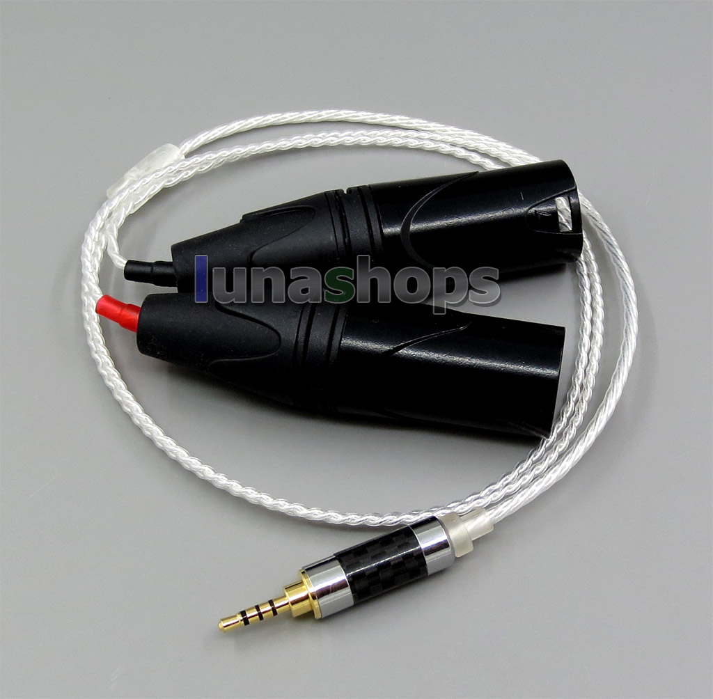 TRRS 2.5mm Balanced To 3pin XLR Male Audio Silver Cable For IRIVER AK240 AK120 AK100 ii AK380