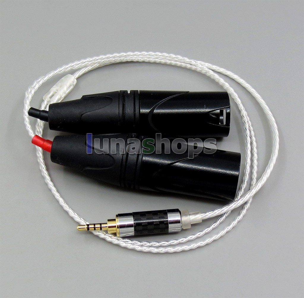 TRRS 2.5mm Balanced To 3pin XLR Male Audio Silver Cable For IRIVER AK240 AK120 AK100 ii AK380