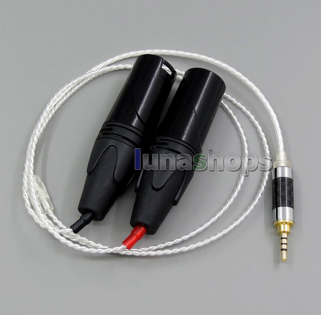 TRRS 2.5mm Balanced To 3pin XLR Male Audio Silver Cable For IRIVER AK240 AK120 AK100 ii AK380