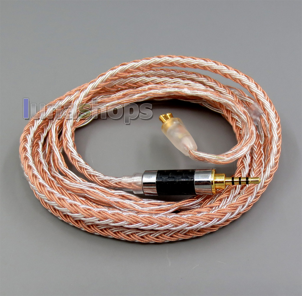 2.5mm 4pole TRRS Balanced 16 Core OCC Silver Mixed Headphone Cable For audio-technica ATH-CKS1100 E40 E50 ATH-E70 