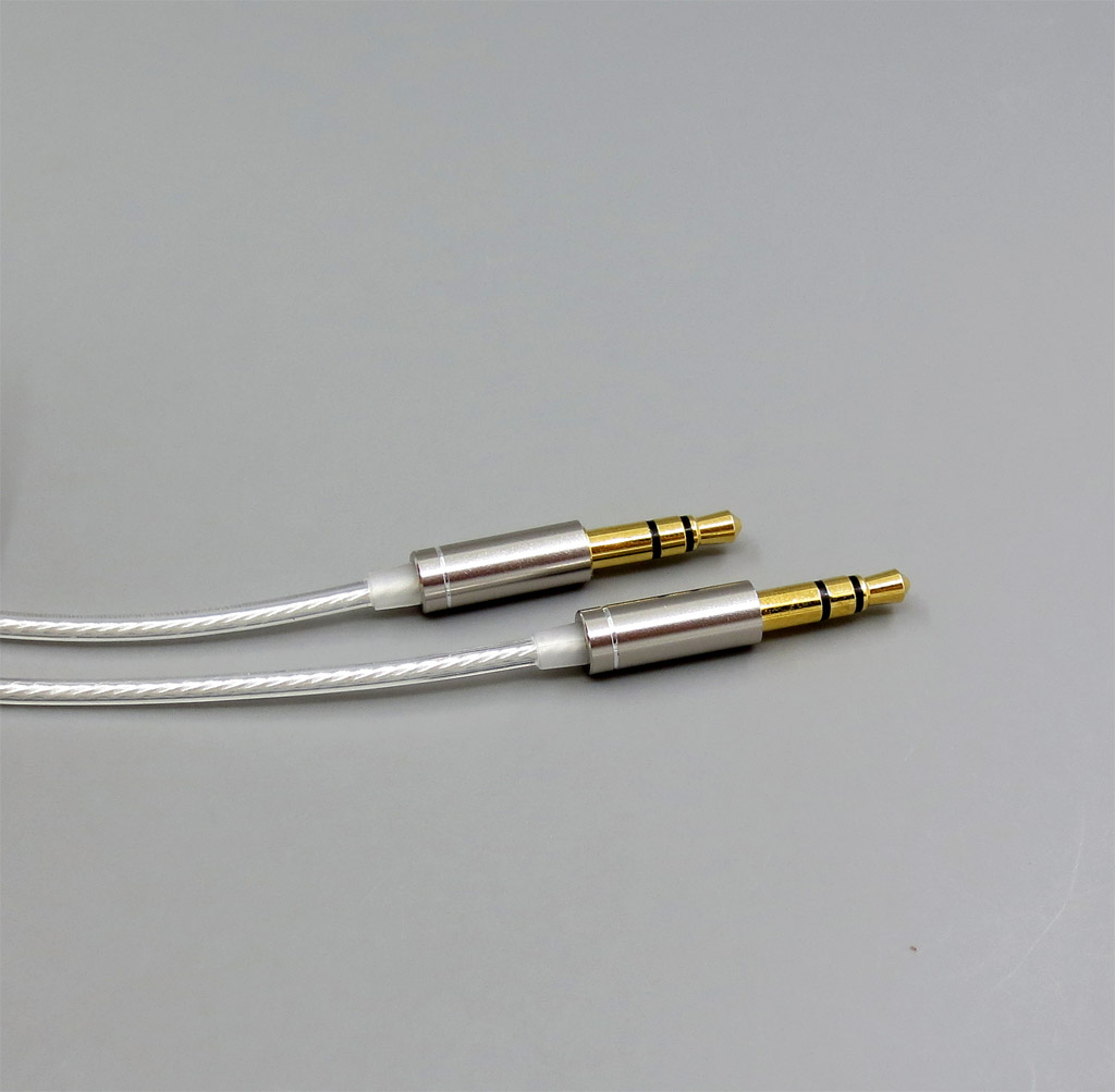 0.15cm 1.2m 2m 3m 3.5mm To 3.5mm OCC Silver Plated Earphone Cable For Headphone Headphone On Ear PC