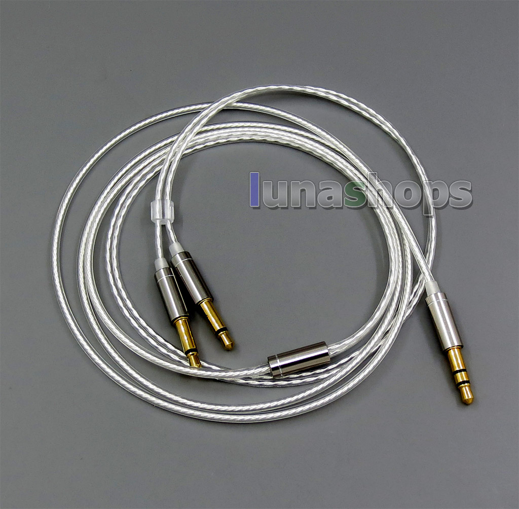 Silver Plated Cable for Final Audio vi Iriver AK T1P Denon AH-D600 D7100 Velodyne vTrue