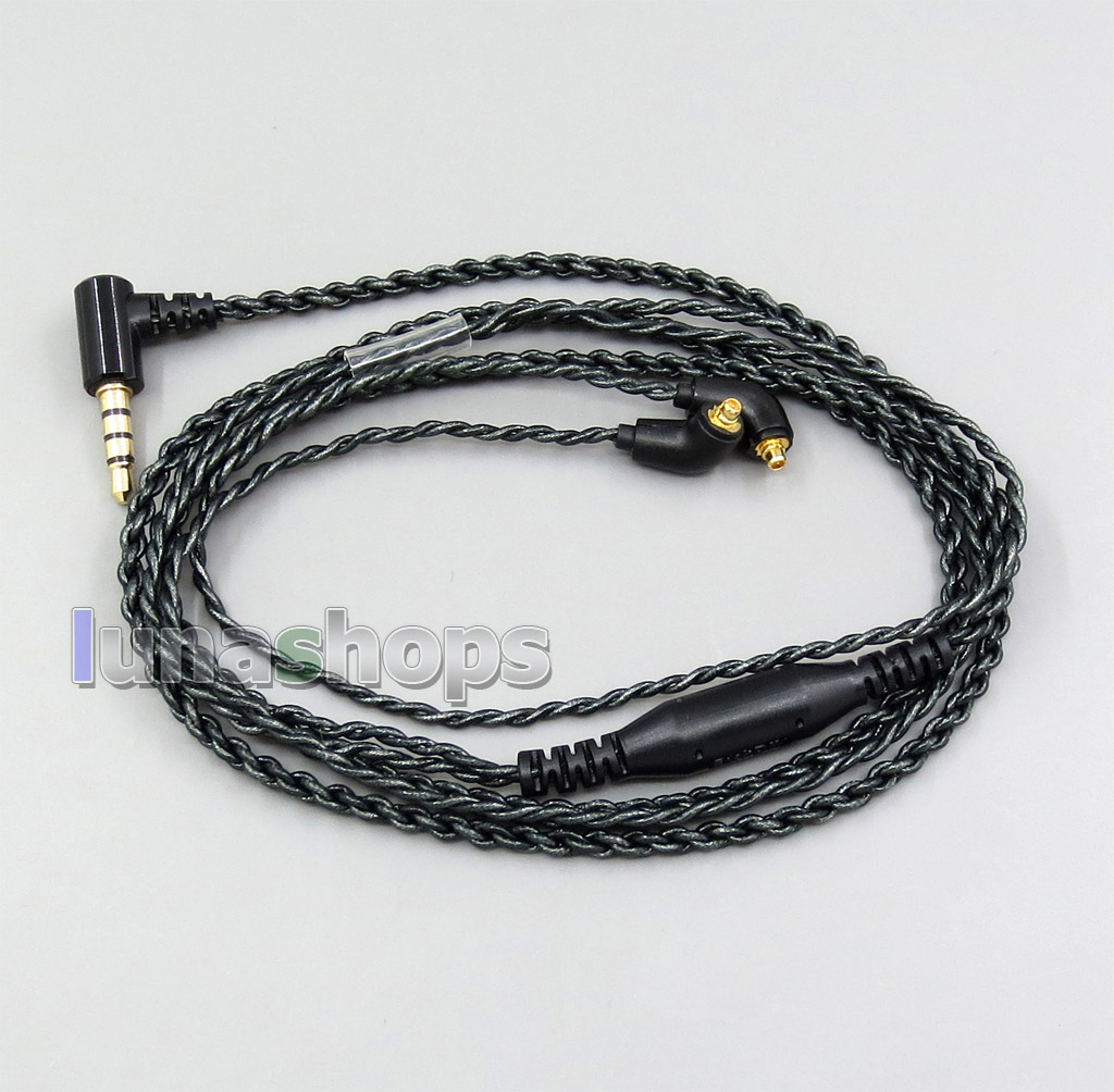 45ohm 3.5mm 2.5mm Balanced Silver Foiled Earphone Cable For Etymotic ER4 XR SR ER4SR ER4XR
