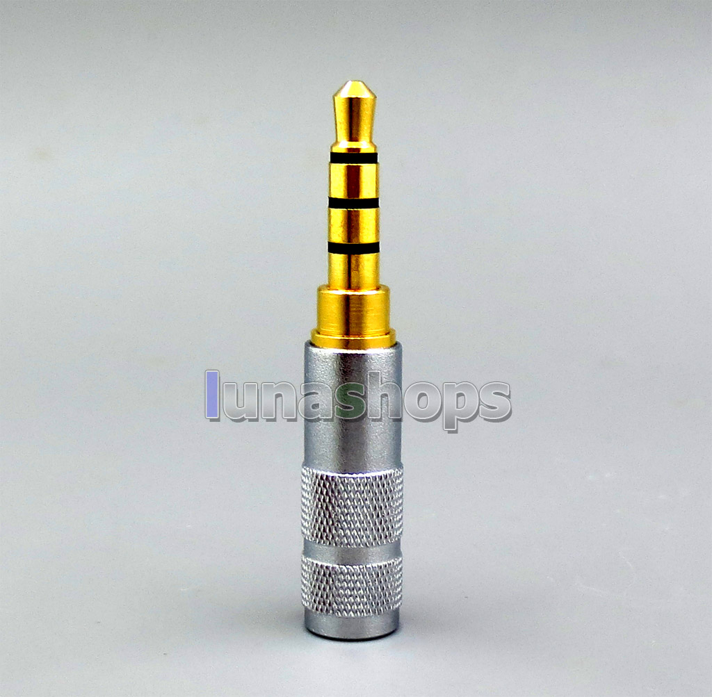 Straight 3.5mm 4 poles Balanced Male stereo phono DIY Solder DIY Custom Adapter 