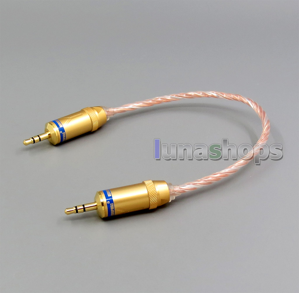 Hi-Fi Handmade Silver 3.5mm male to male Audio cable