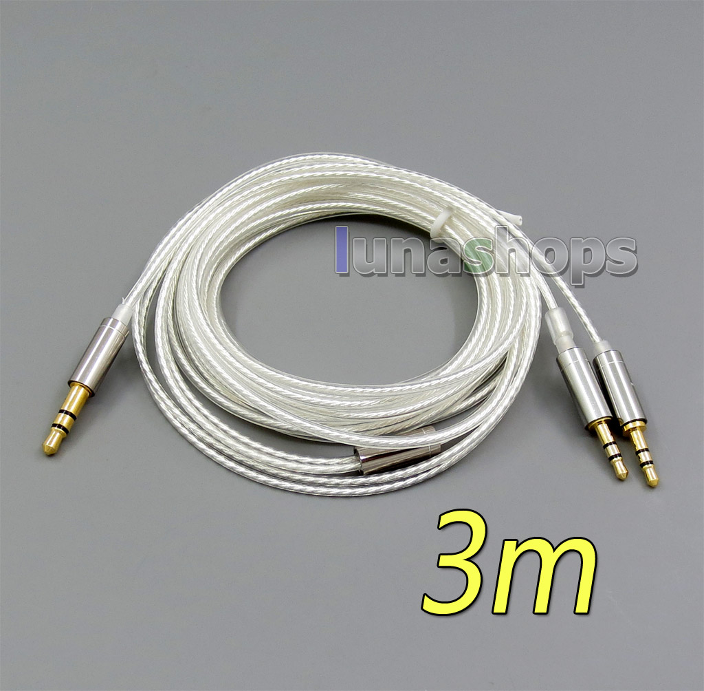 Silver Plated Cable for Hifiman HE400S HE-400I HE560 HE-350 HE1000 V2 Headphone 3.5mm to 2.5mm