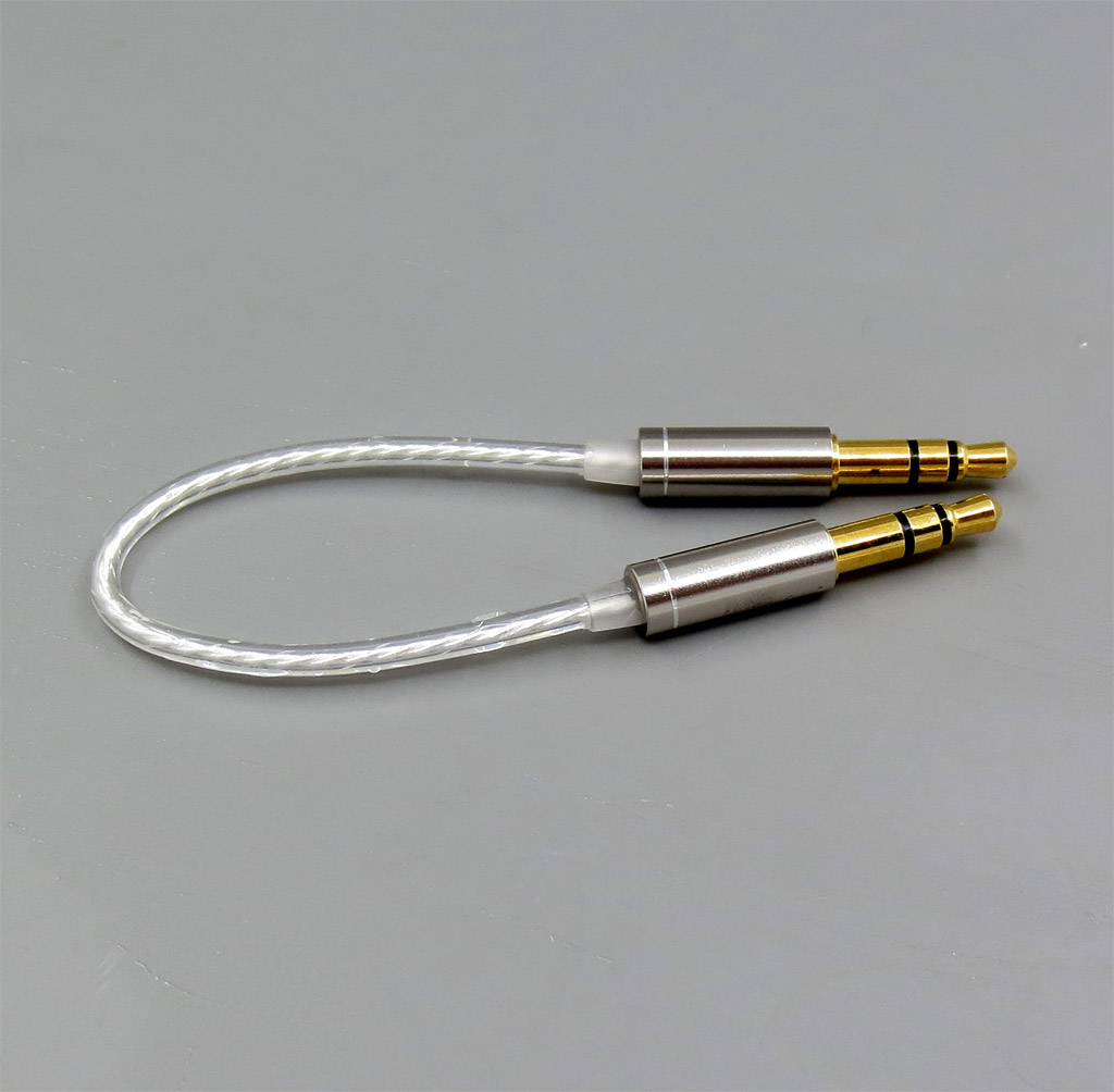 0.15cm 1.2m 2m 3m 3.5mm To 3.5mm OCC Silver Plated Earphone Cable For Headphone Headphone On Ear PC