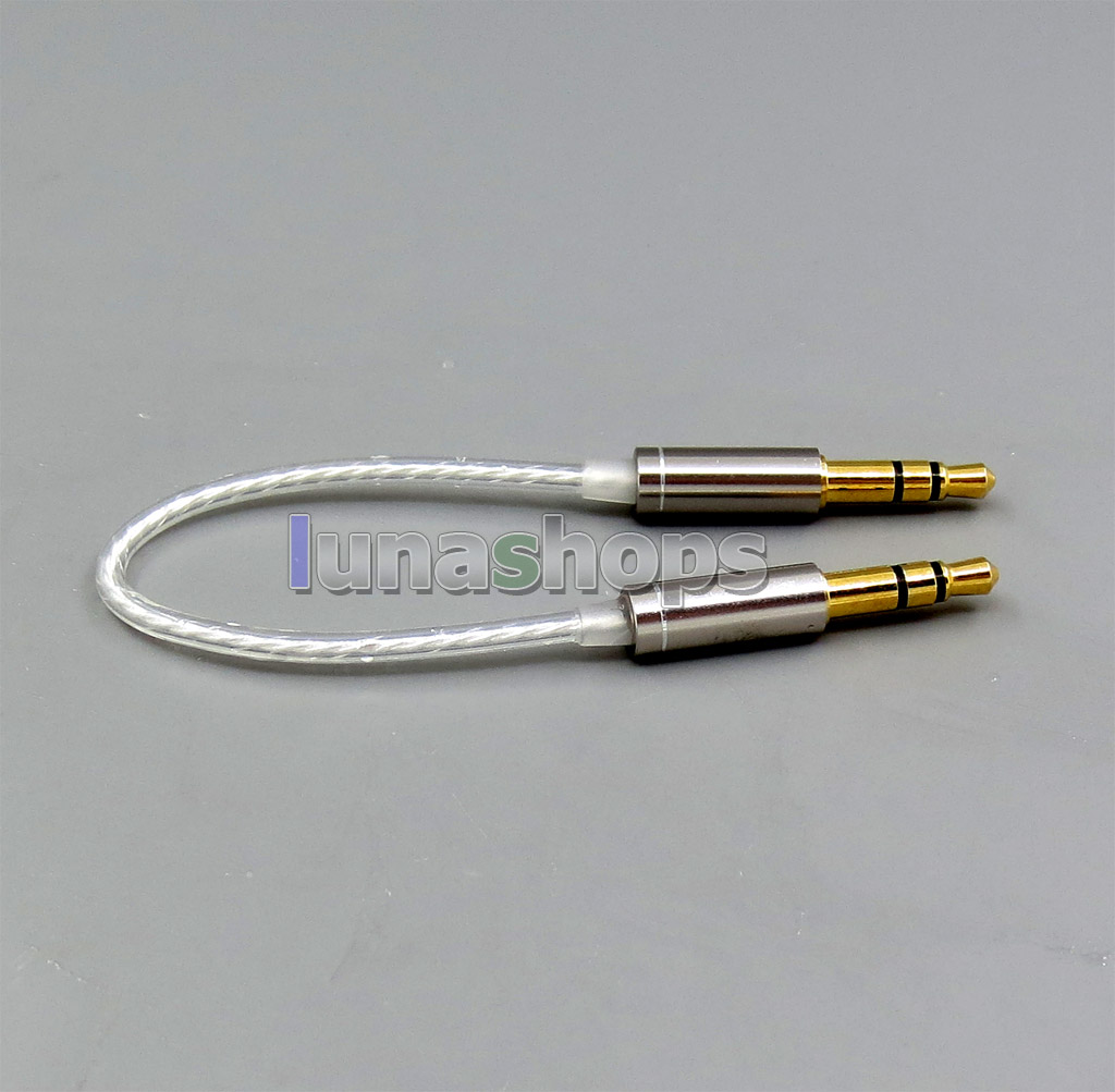 0.15cm 1.2m 2m 3m 3.5mm To 3.5mm OCC Silver Plated Earphone Cable For Headphone Headphone On Ear PC