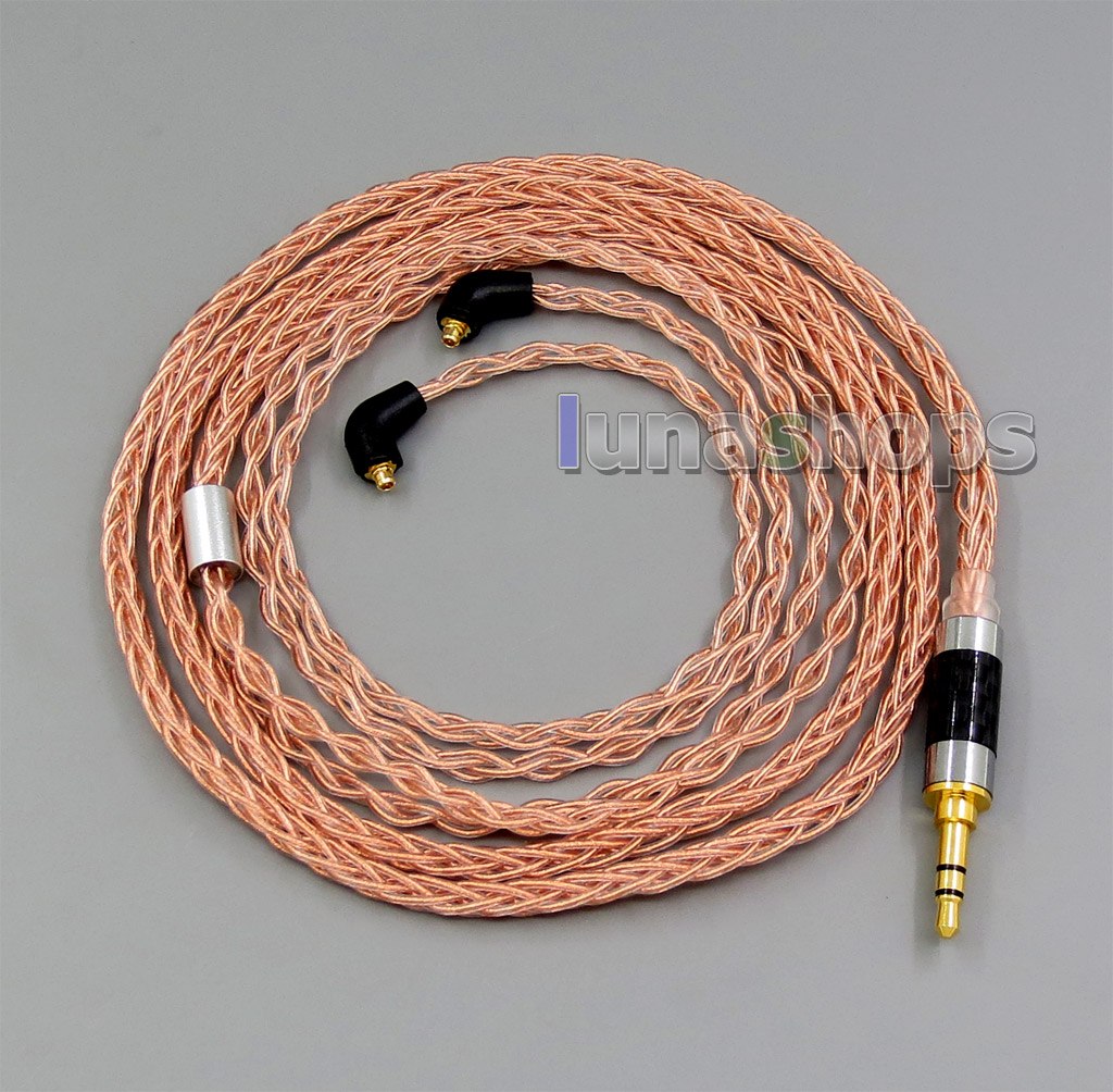 8 core 2.5mm 4.4mm Balanced MMCX Pure OCC Copper Earphone Cable For Etymotic ER4 XR SR ER4SR ER4XR
