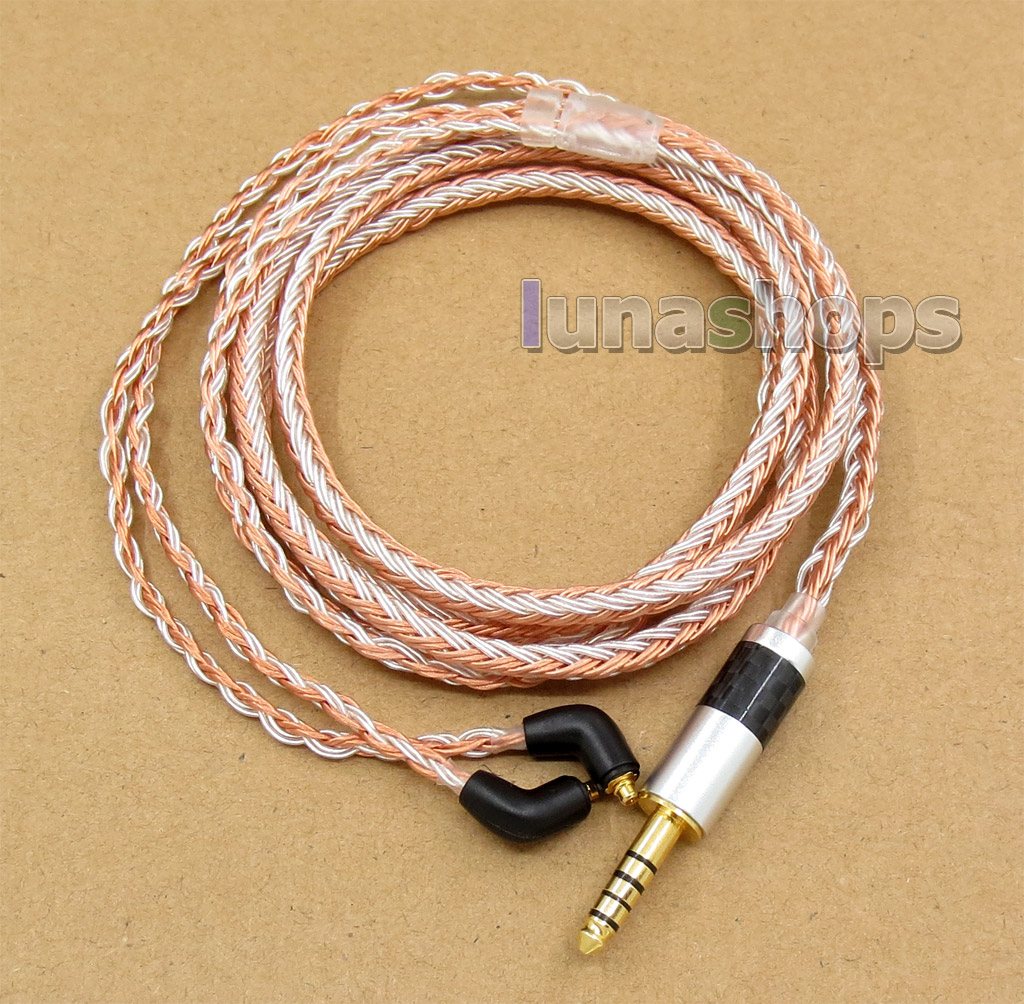 4.4mm Balanced 16 Cores OCC Silver Mixed Headphone Cable For Etymotic ER4 XR SR ER4SR ER4XR