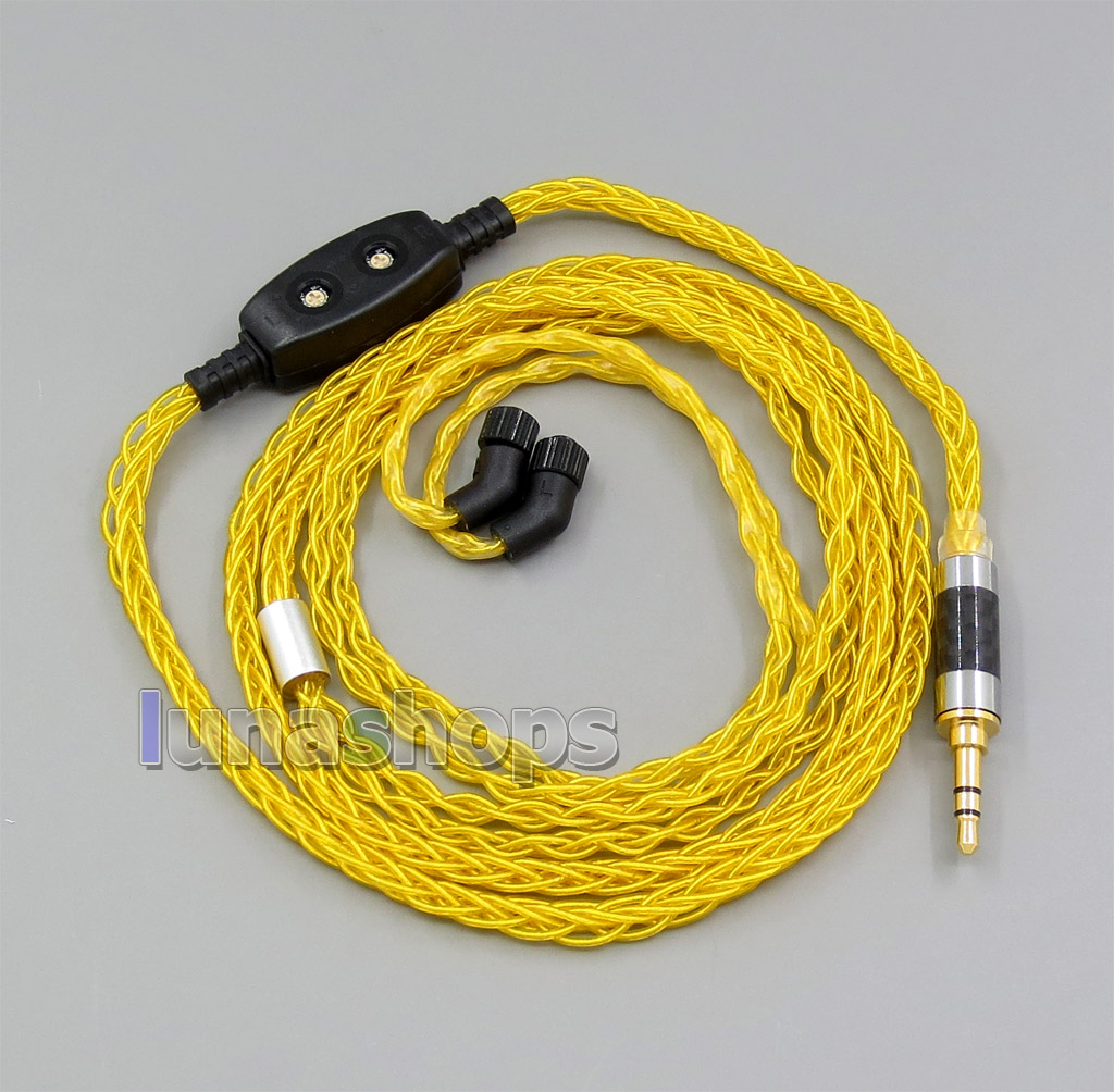 Gold 8 core 2.5 4.4 Balanced Pure Silver Plated Earphone Cable For AKR03 Roxxane JH24 Layla Angie AK70 AK380 KANN