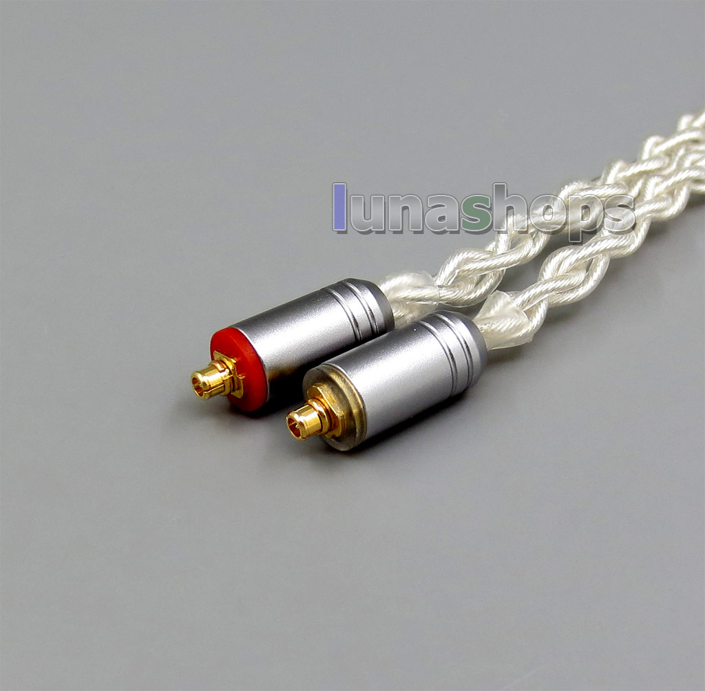 Large Size 8 core 2.5mm 3.5mm 4.4mm Balanced MMCX Pure Silver Plated Copper Earphone Cable For Shure SE535 SE846 Se215 Custom 5 12 BA