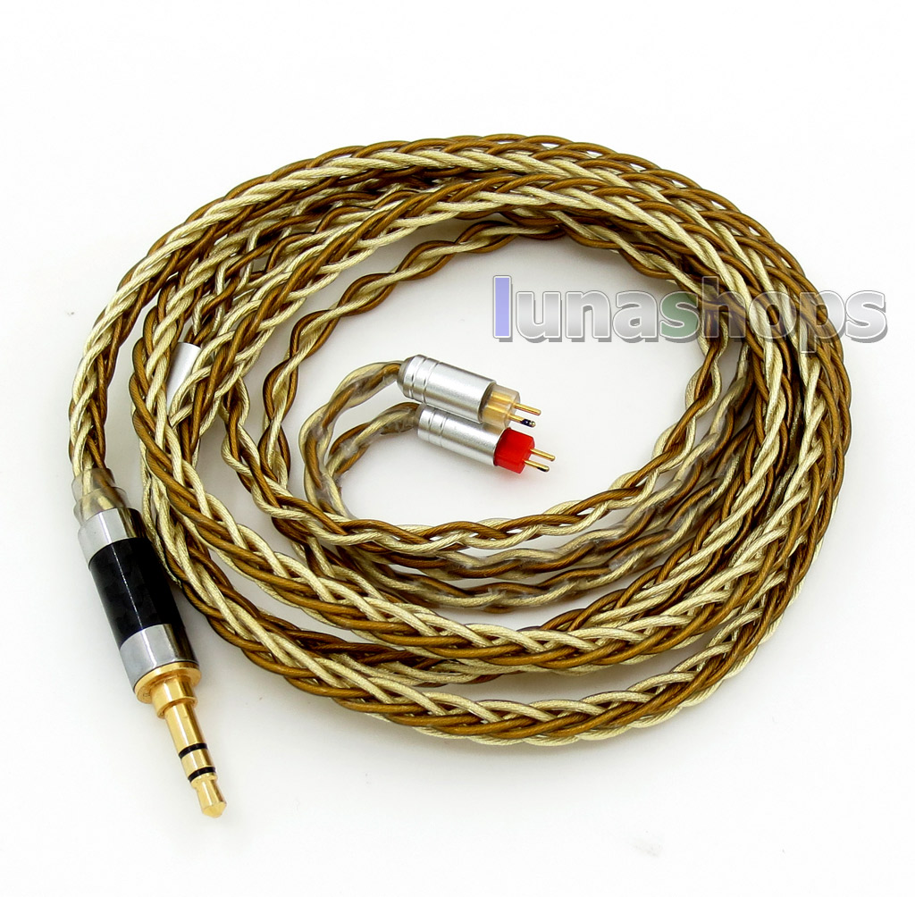 Balanced Pure Silver Gold Plated 8 Cores Cable For 0.78mm pin W4r UM3x 1964 UM Etc. Custom Earphone