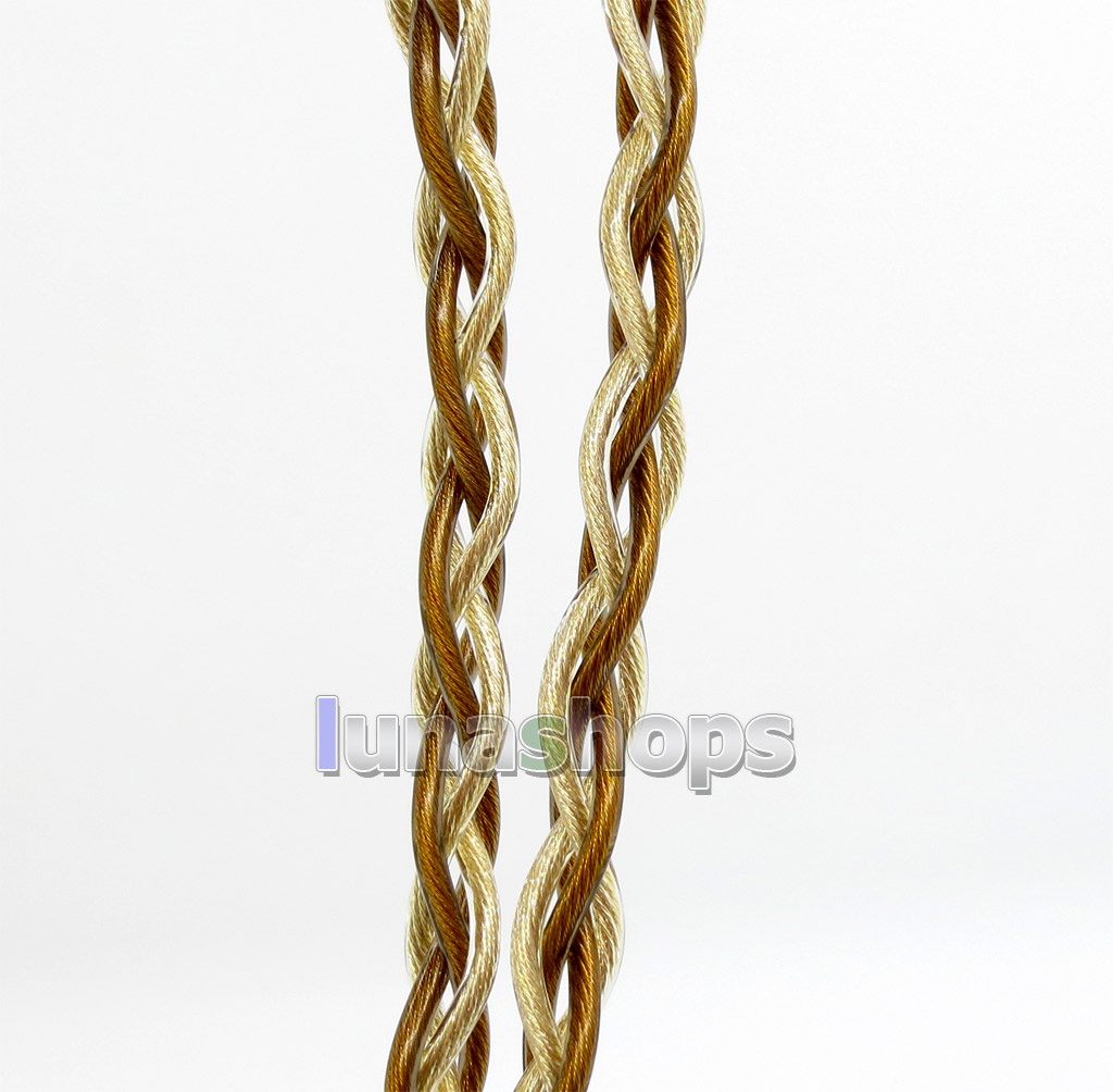 Balanced Pure Silver Gold Plated 8 Cores Cable For 0.78mm pin W4r UM3x 1964 UM Etc. Custom Earphone
