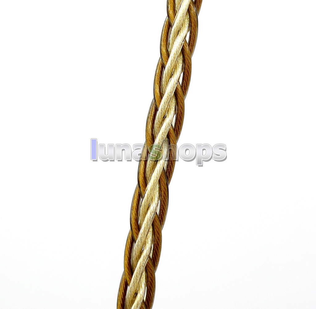 Balanced Pure Silver Gold Plated 8 Cores Cable For 0.78mm pin W4r UM3x 1964 UM Etc. Custom Earphone