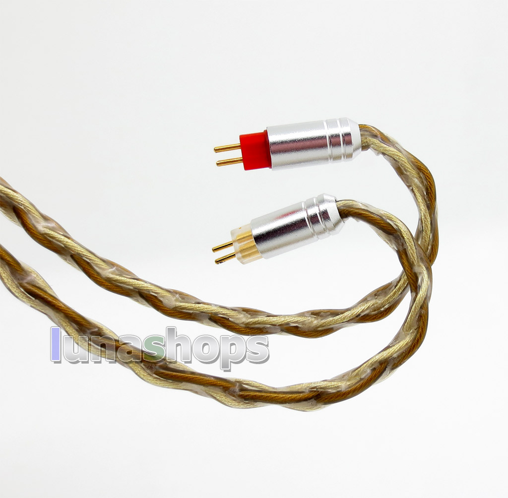 Balanced Pure Silver Gold Plated 8 Cores Cable For 0.78mm pin W4r UM3x 1964 UM Etc. Custom Earphone