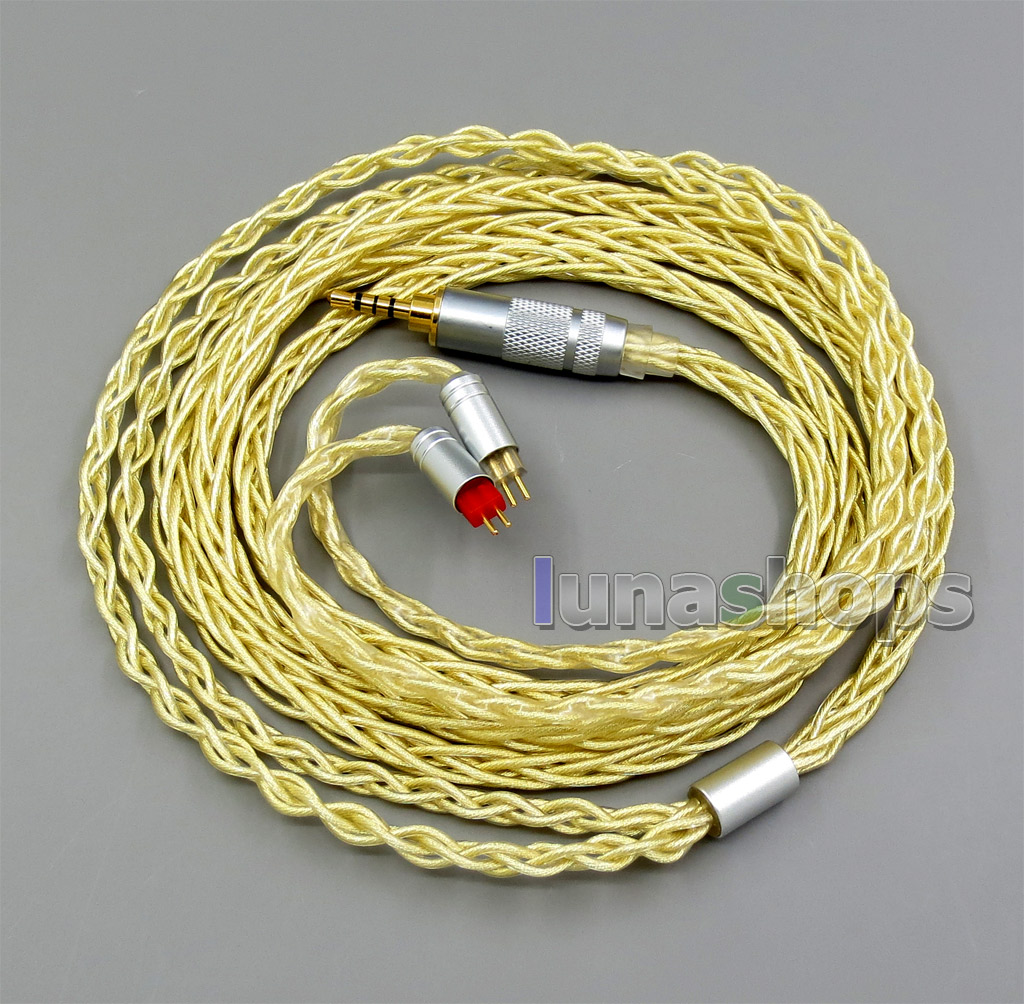 Pure OCC Silver+Golden Plated Earphone Cable For 0.78mm 2pin Westone W4r 1964 Custom 