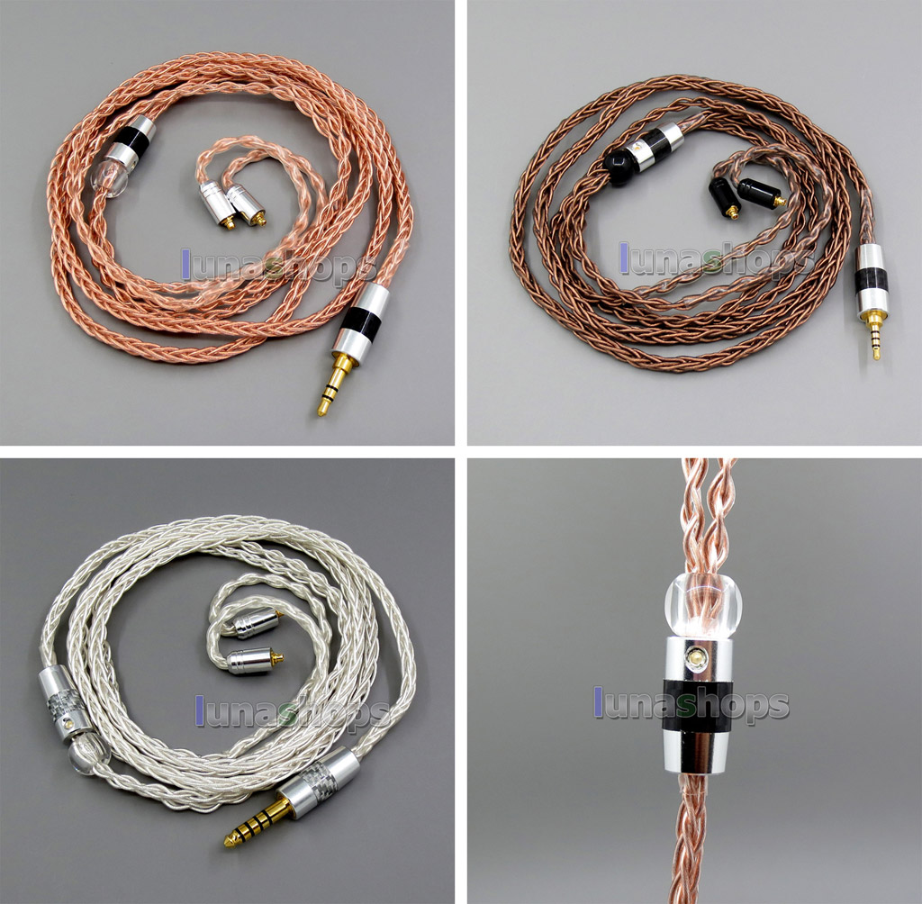 JML 1.0*19 8 Cores Pure OCC Silver Plated Mixed Headphone Cable For Shure se535 se846 se215 se315 MMCX