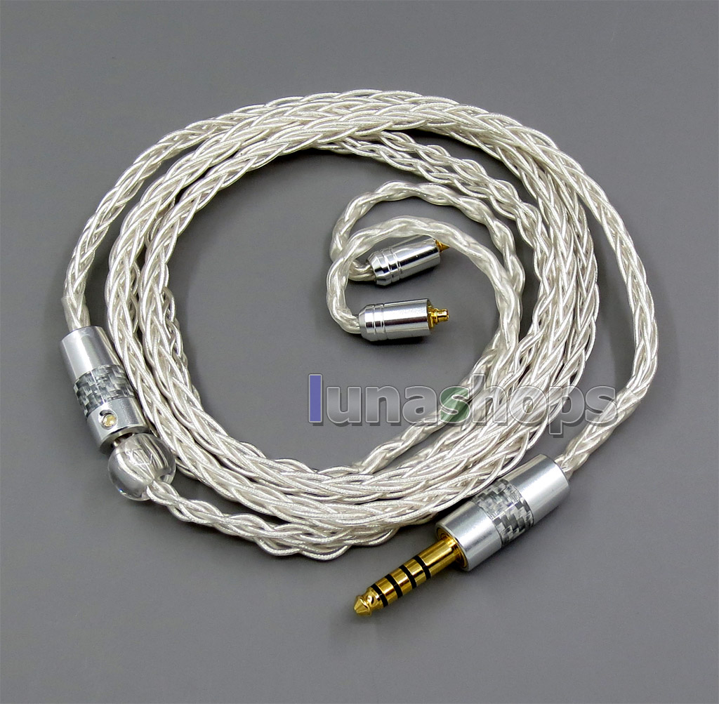 JML 1.0*19 8 Cores Pure OCC Silver Plated Mixed Headphone Cable For Shure se535 se846 se215 se315 MMCX