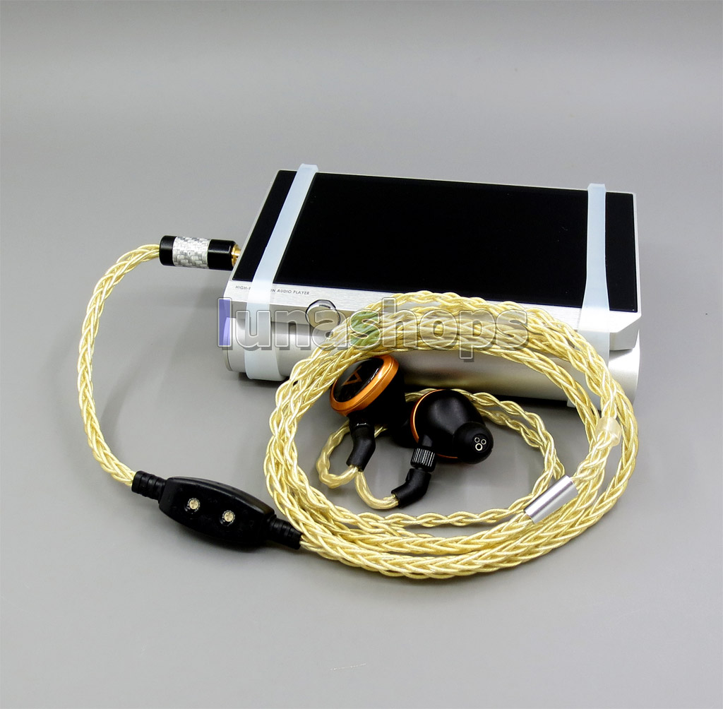 3.5mm 2.5mm 4.4mm Pure Silver+Gold Plated Mixed Headphone Cable For AKR03 Roxxane JH24 Layla Angie AK70 AK380 KANN