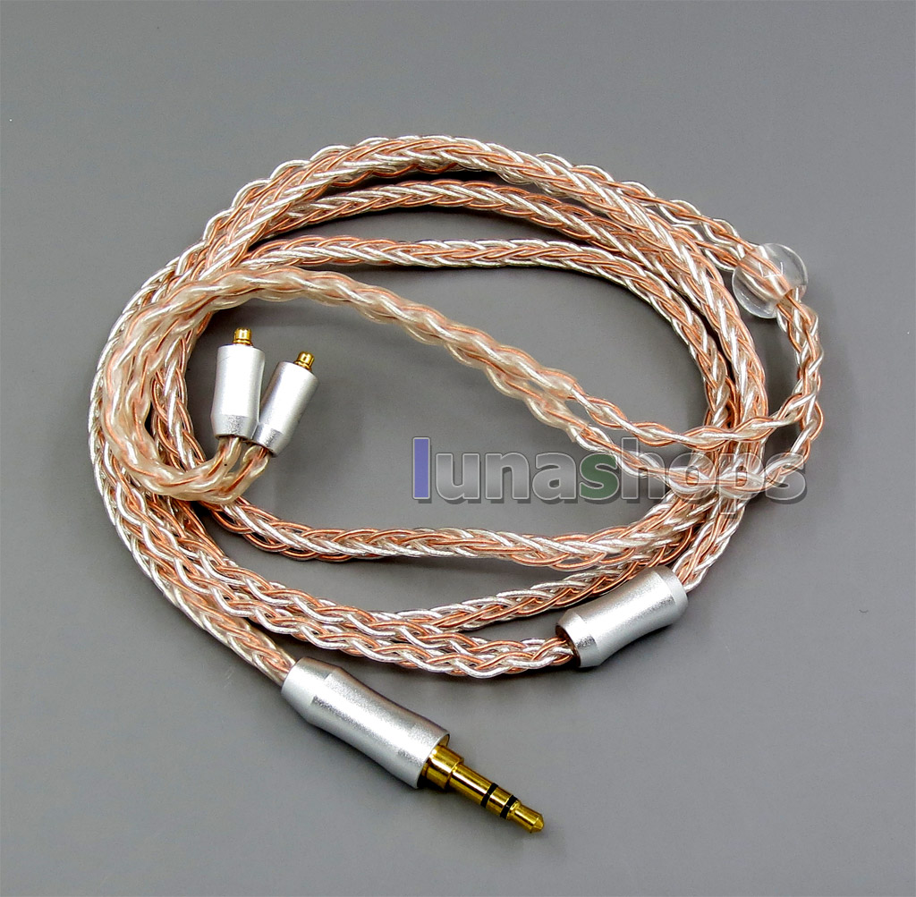 JML Eco 8 Cores OCC Silver Plated Mixed Headphone Cable For Shure se535 se846 se215 se315 se425 MMCX
