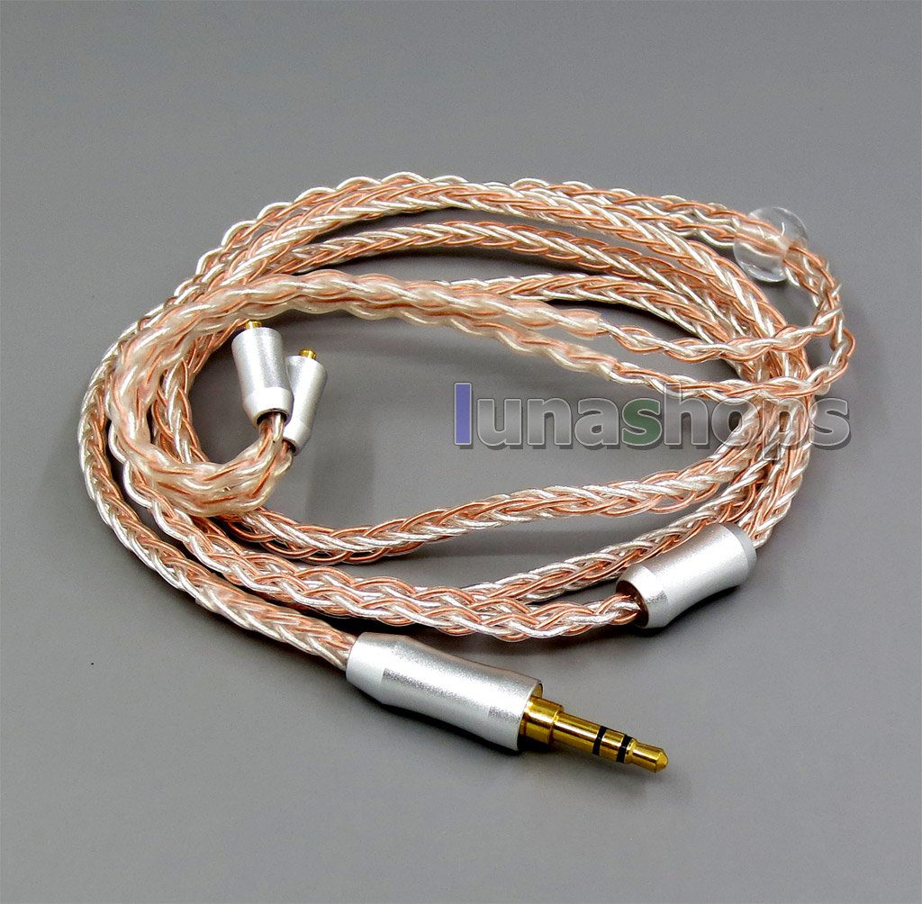 JML Eco 8 Cores OCC Silver Plated Mixed Headphone Cable For Shure se535 se846 se215 se315 se425 MMCX