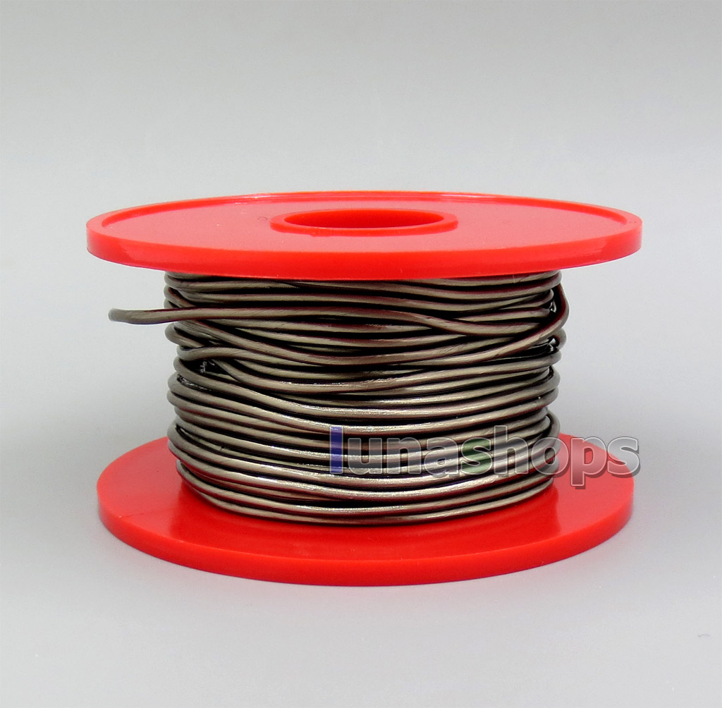 50m 99.9% Pure Silver Shielding Signal 45*0.05mm Shielding+50*0.05mm TPU Wire Cable Dia:1.5mm For DIY 