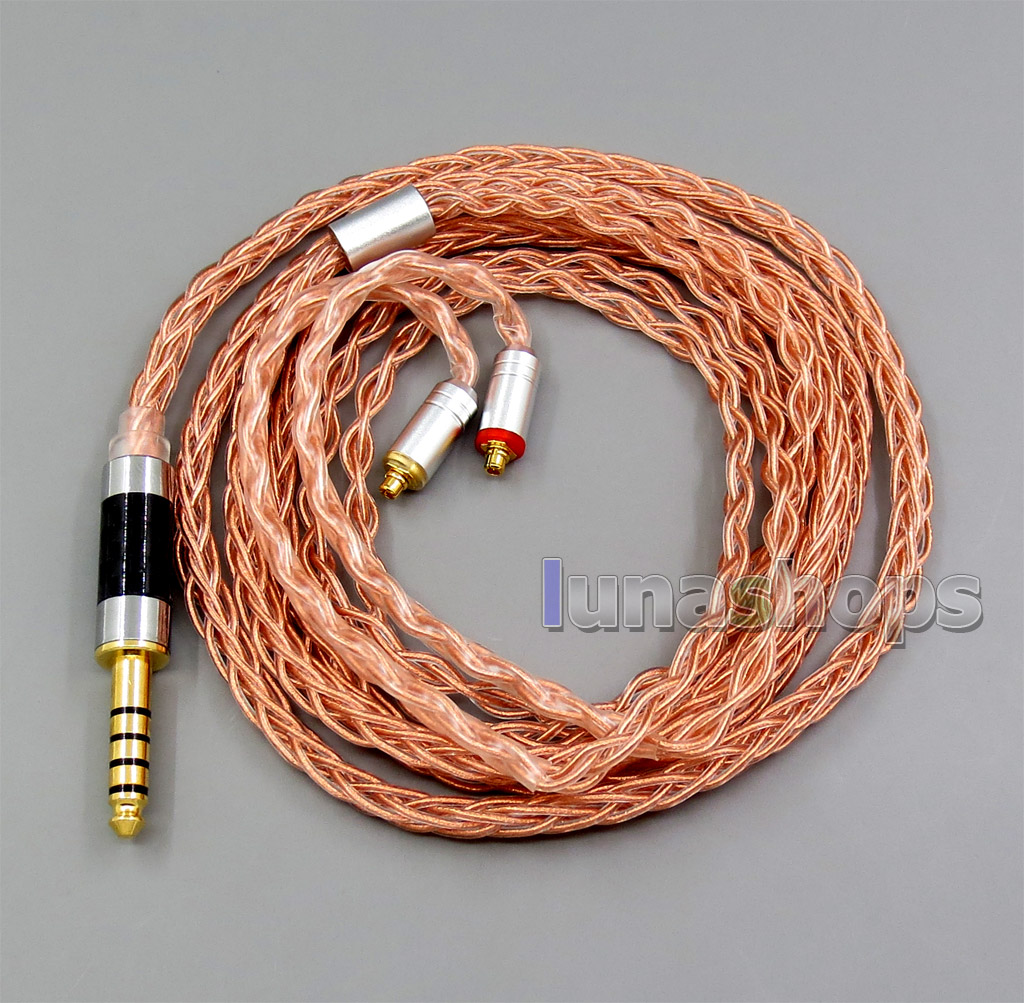 8 core 2.5mm 3.5mm 4.4mm Balanced MMCX Pure OCC Copper Earphone Cable For SE535 SE846 Se215 Custom 5 12 BA