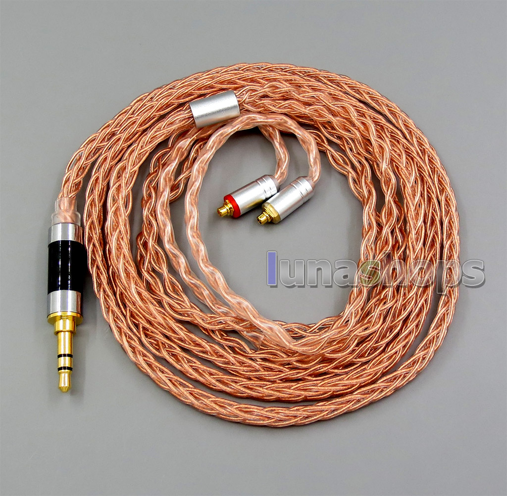 8 core 2.5mm 3.5mm 4.4mm Balanced MMCX  Pure OCC Copper Earphone Cable For SE535 SE846 Se215 Custom 5 12 BA