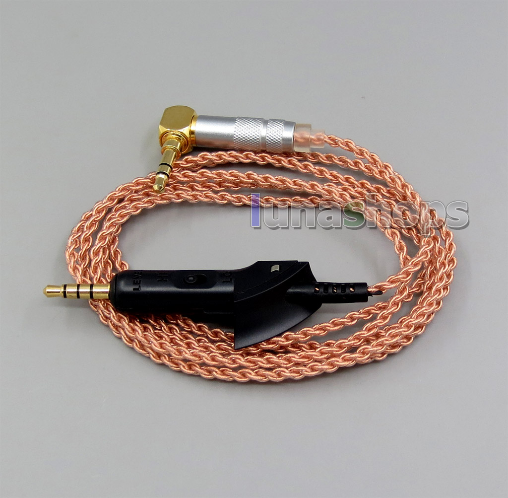 3.5mm OCC Copper Weave Cloth Headphone Earphone Cable For QC2 QC15 QC35 Headset
