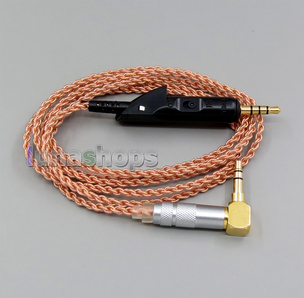 3.5mm OCC Copper Weave Cloth Headphone Earphone Cable For QC2 QC15 QC35 Headset