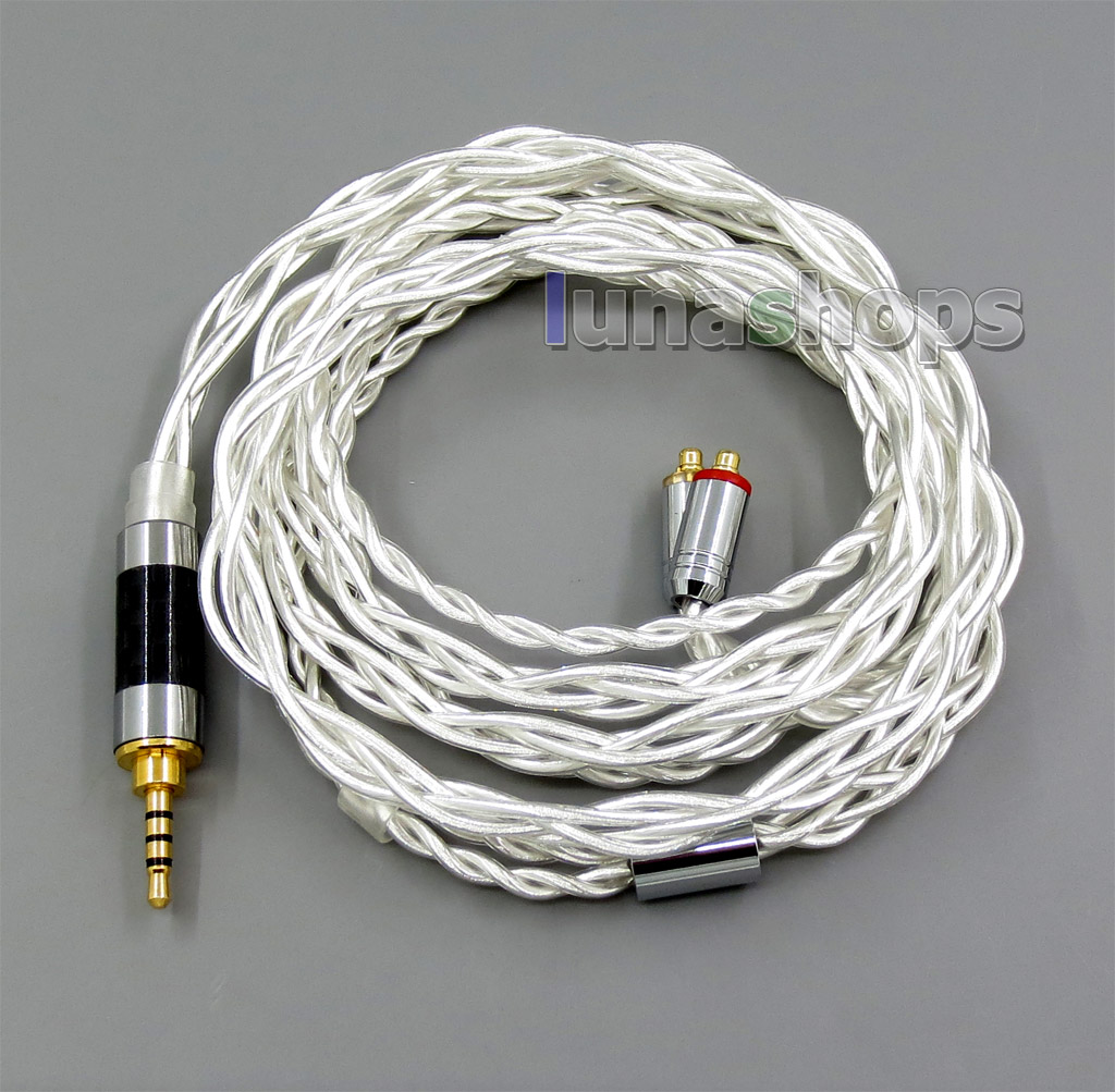 4 Cores Pure Silver Shielding Earphone Cable For MMCX Plug Shure se535 se846 se215 Earphone cable