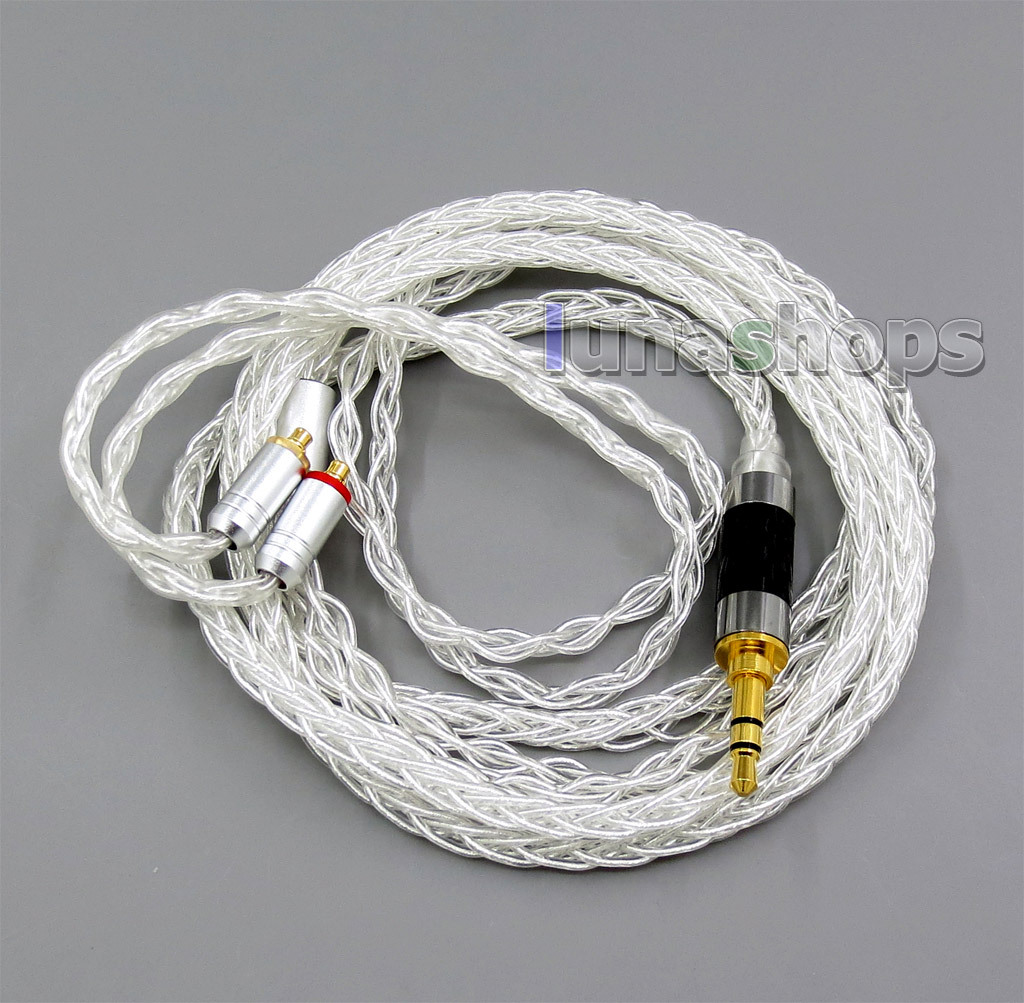 8 core 2.5mm 3.5mm 4.4mm Balanced MMCX  Pure Silver Plated OCC Earphone Cable For SE535 SE846 Se215 Custom 5 BA