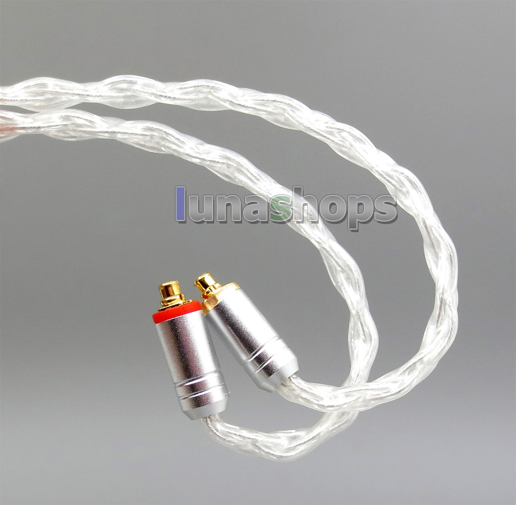 8 core 2.5mm 3.5mm 4.4mm Balanced MMCX  Pure Silver Plated OCC Earphone Cable For SE535 SE846 Se215 Custom 5 BA