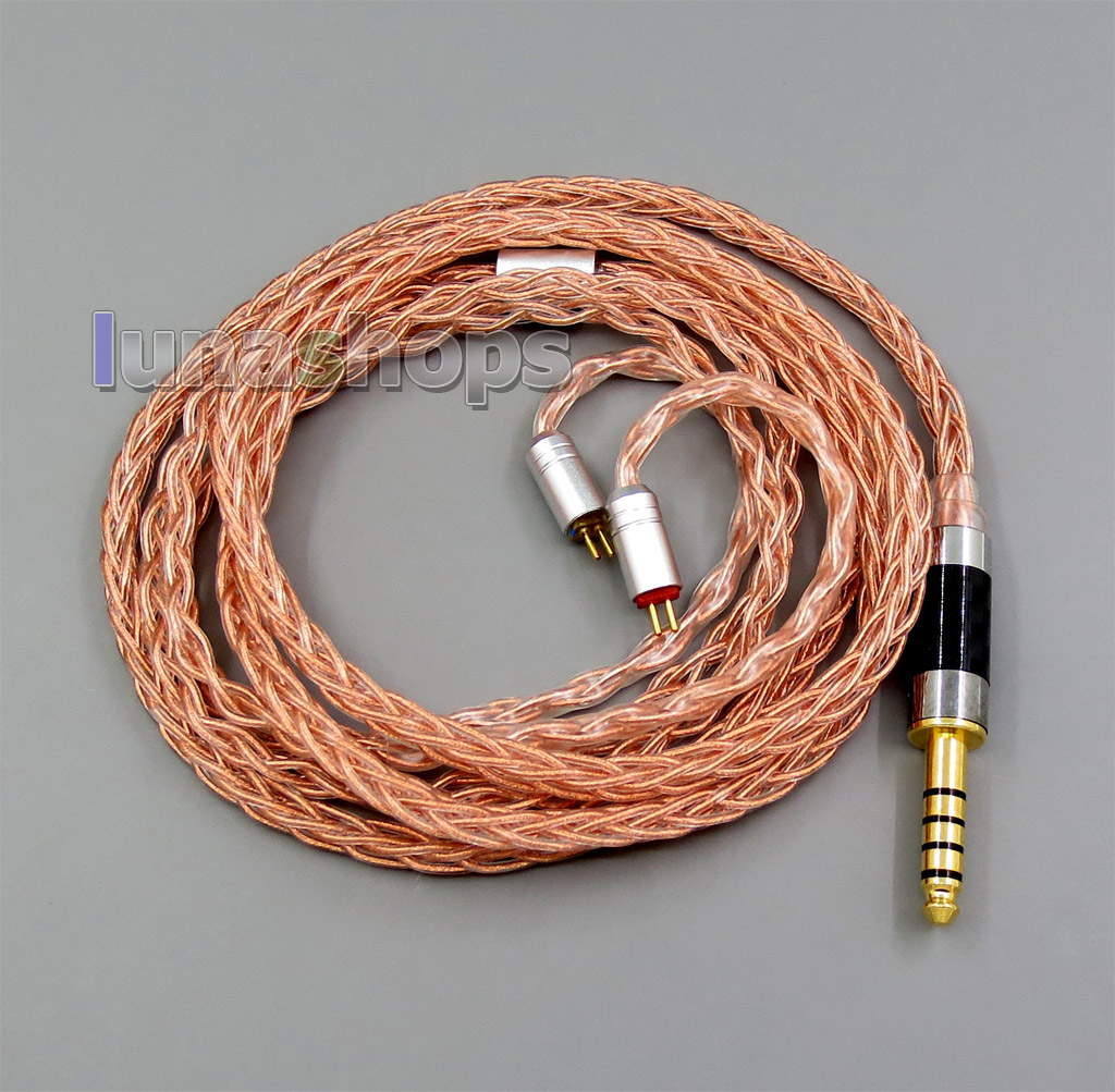 Copper 8 core 2.5mm 3.5mm 4.4mm Balanced MMCX Pure Silver Plated OCC Earphone Cable For 0.78mm W4r UM3X Custom 5 12 BA