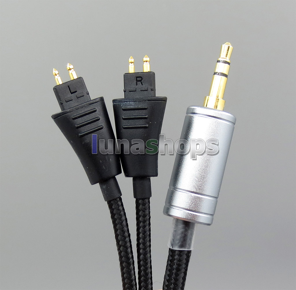 3.5mm Weave Cloth OD 5mm OCC Pure Silver Plated Headphone Cable For FOSTEX TH900 MKII MK2