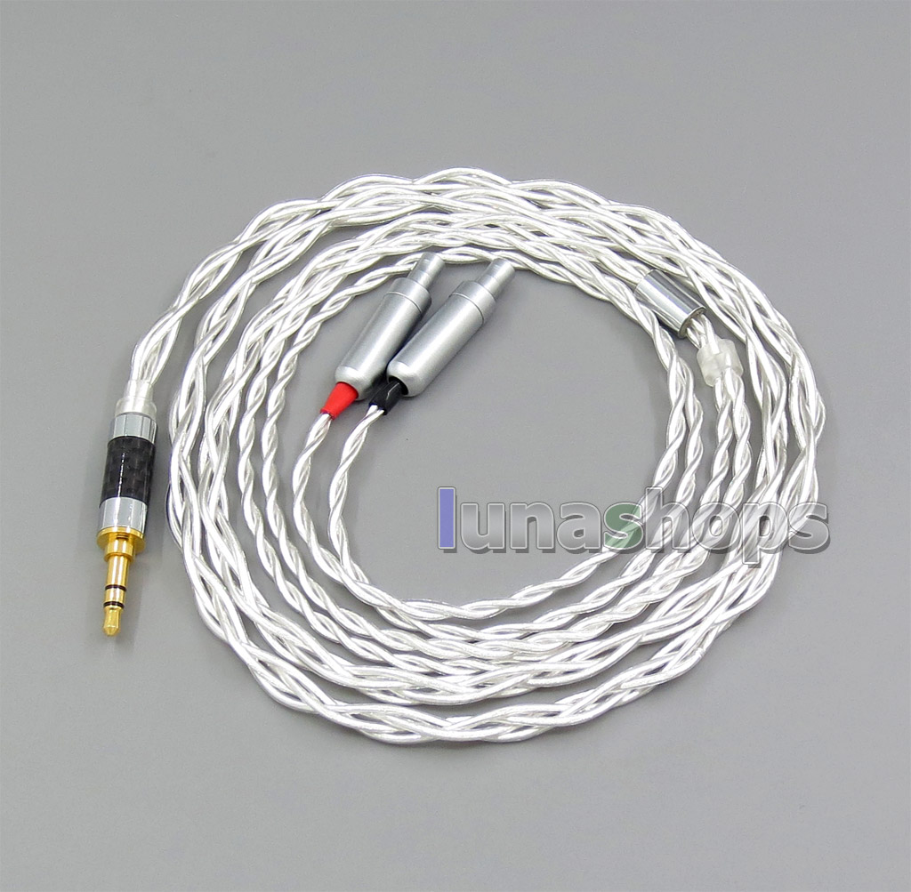 2.5mm 3.5mm 4.4mm 4 Cores Pure Silver Shielding Headphone Cable For Sennheiser HD800 HD800s