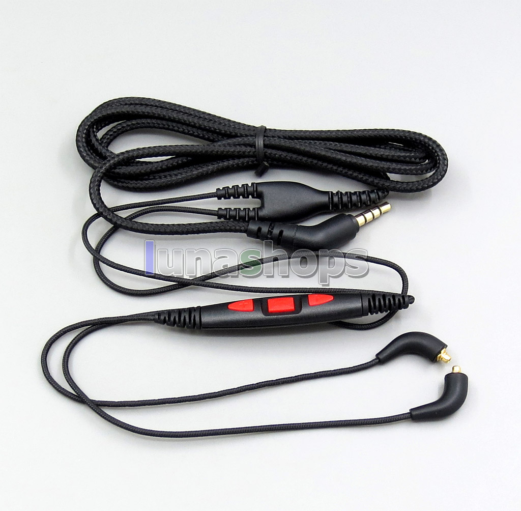 Original Type Woven Wire Cloth With Mic Remote Earphone Cable For Shure SE215 SE315 SE425 SE535 SE846 