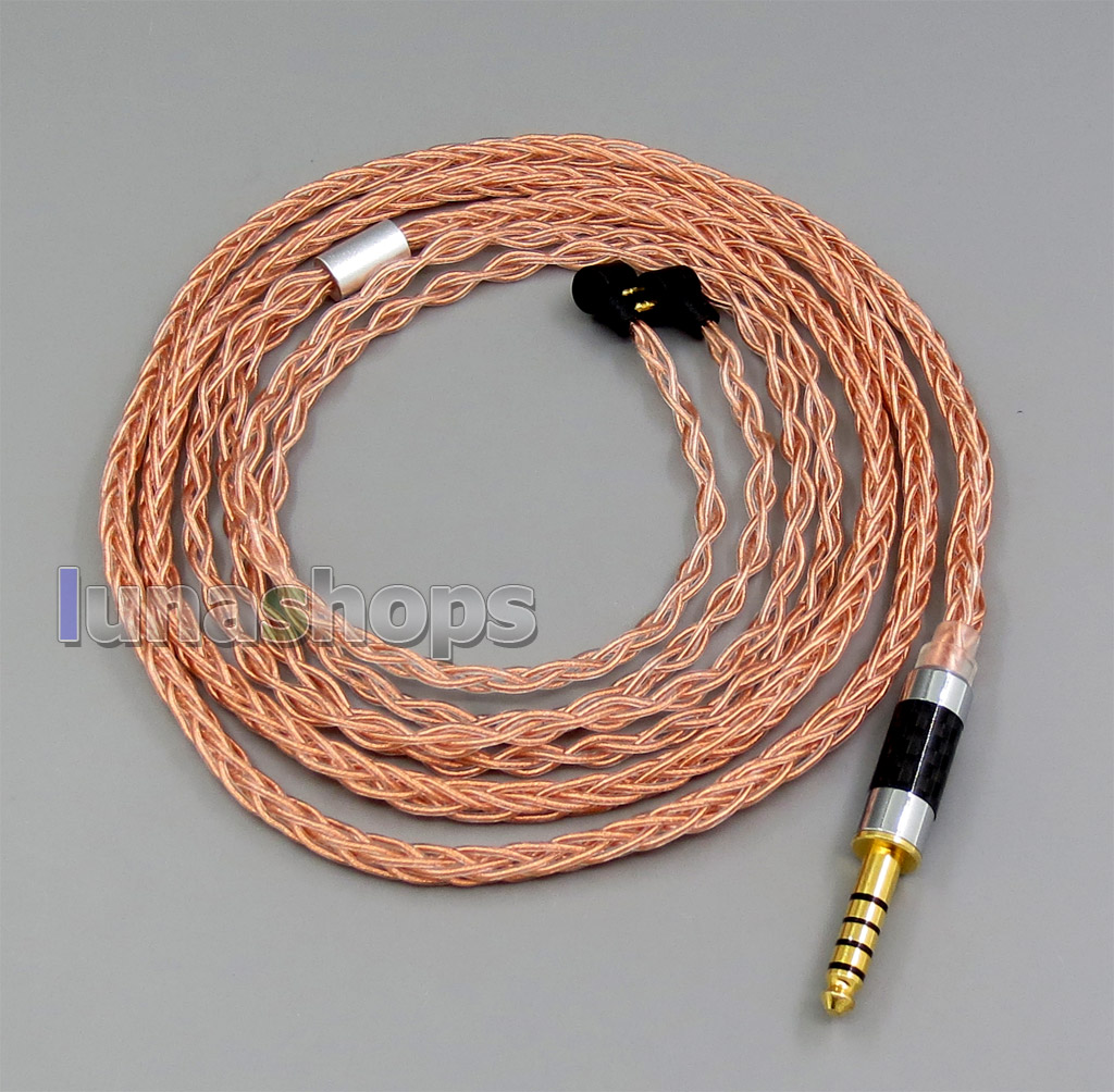 8 core 2.5mm 4.4mm Balanced MMCX Pure OCC Copper Earphone Cable For Etymotic ER4B ER4PT ER4S ER6I ER4