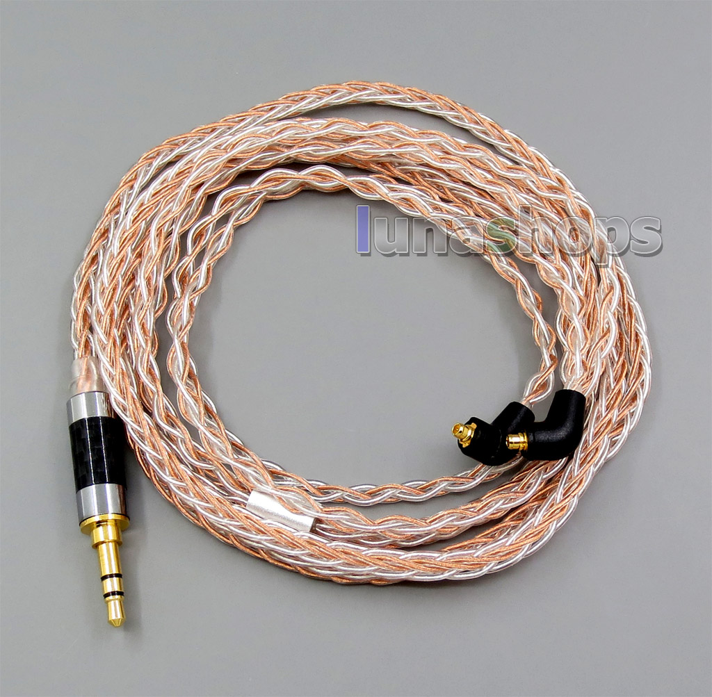 3.5mm 2.5mm 4.4mm TRRS Re-Zero Balanced 8 Core OCC Silver Mixed Earphone Cable For Etymotic ER4 XR SR ER4SR ER4XR