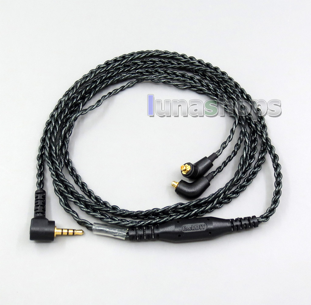 45ohm 3.5mm 2.5mm Balanced Silver Foiled Earphone Cable For Etymotic ER4 XR SR ER4SR ER4XR