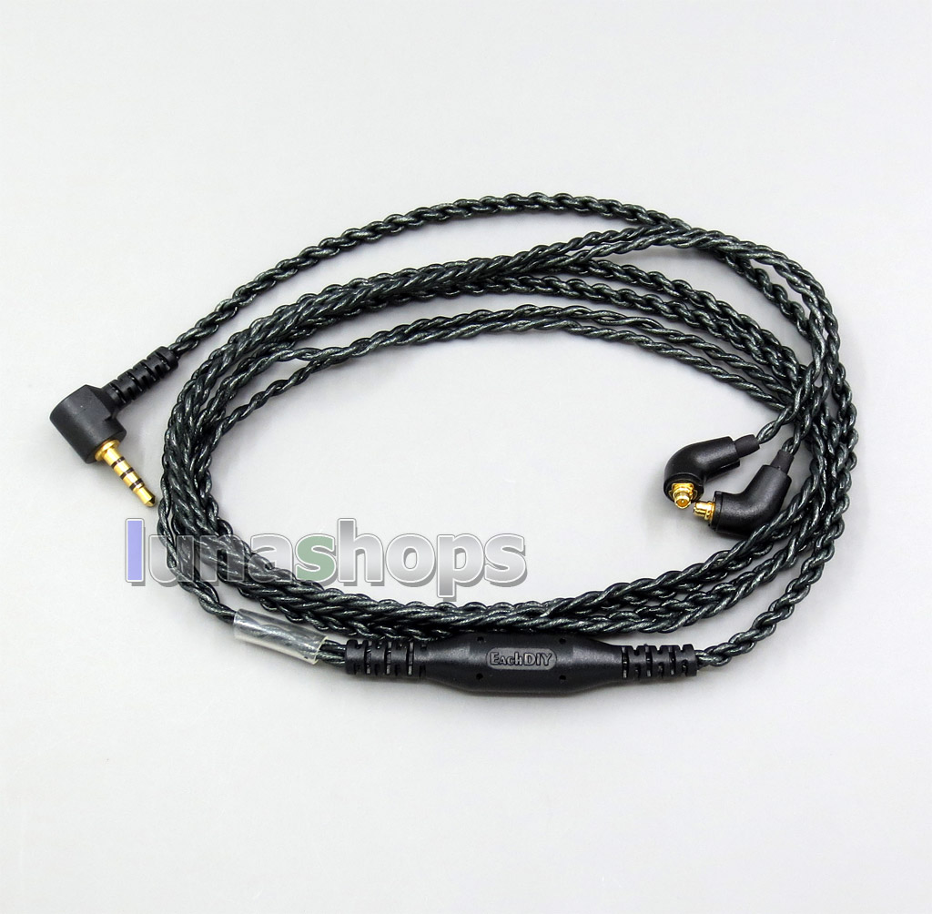 45ohm 3.5mm 2.5mm Balanced Silver Foiled Earphone Cable For Etymotic ER4 XR SR ER4SR ER4XR