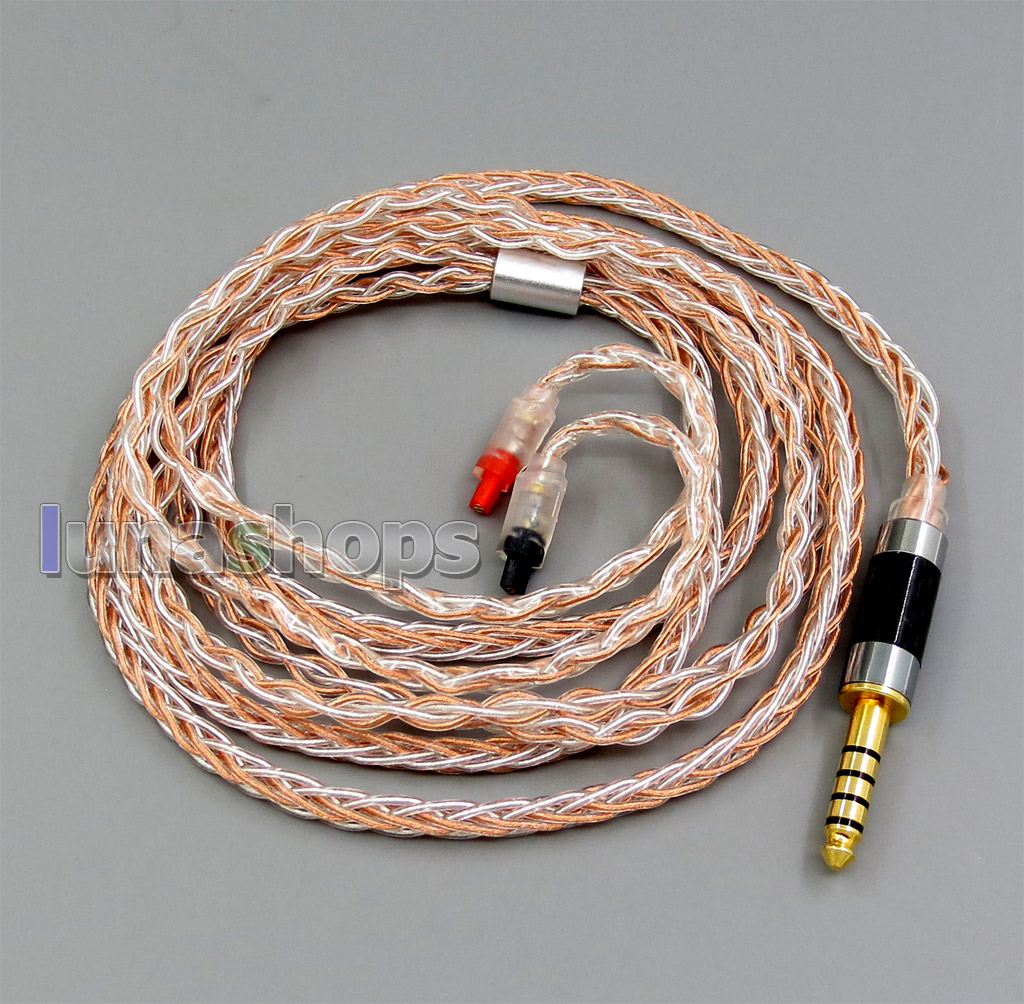 8 core 2.5 4.4 Balanced Pure OCC silver Plated Earphone Cable For Audio-Technica ATH-IM50 IM70 IM03 IM02 01