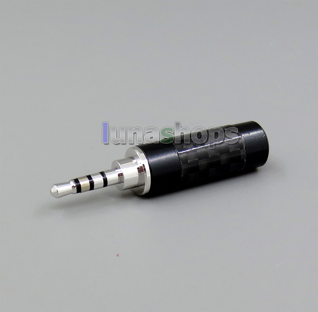 Carbon Rhodium Plated Balanced 2.5mm 4 poles TRRS Plug adapter For Astell & Kern AK380 AK240 AK100i KANN AK70