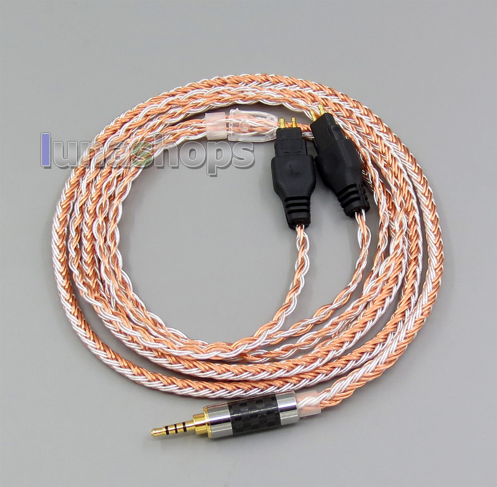 16 Cores OCC Silver Plated Mixed Headphone Cable For Sennheiser HD25-1 SP HD650 HD600 HD580 HD525