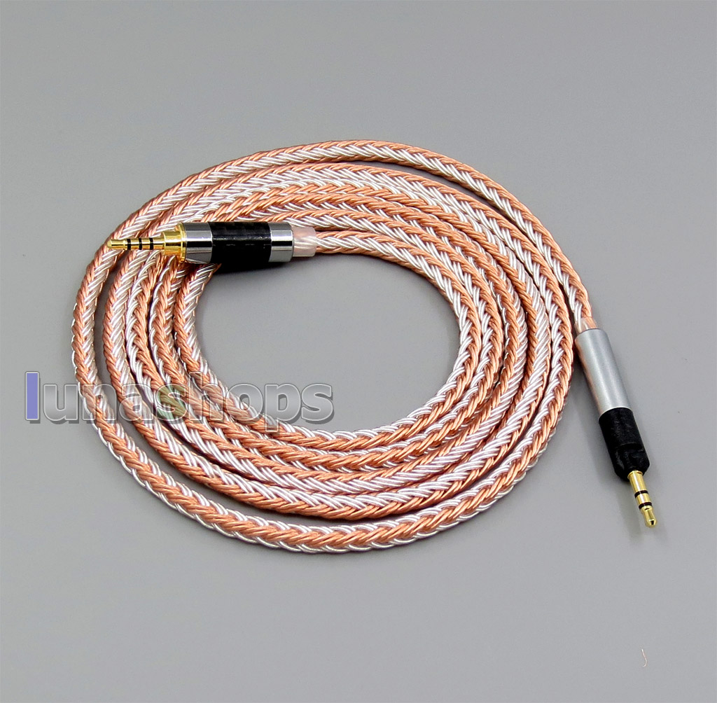 6.5mm 3.5mm 16 Cores OCC Silver Plated Mixed Headphone Cable For Sennheiser HD598 HD558 HD518 Over-Ear