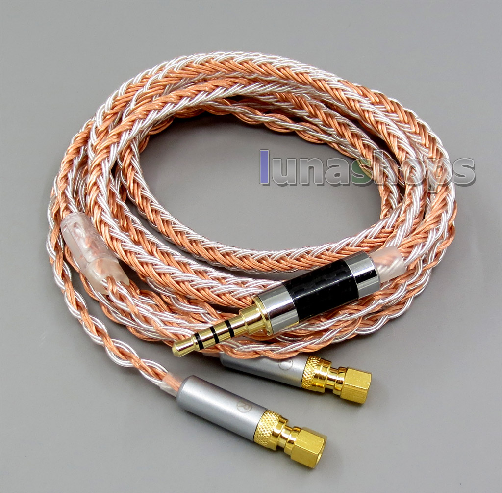 3.5mm 4pole TRRS Re-Zero Balanced 16 Core OCC Silver Mixed Earphone Cable For HiFiMan HE400 HE5 HE6 HE300 HE560 HE4 HE500